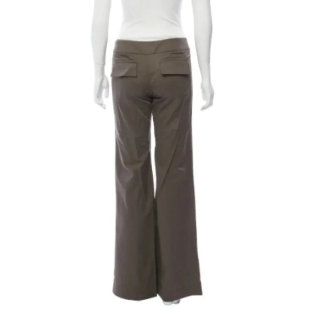 Ulla Johnson Pants Womens Size 2 28x34 Green 100% Cotton Mid Rise Flare Leg